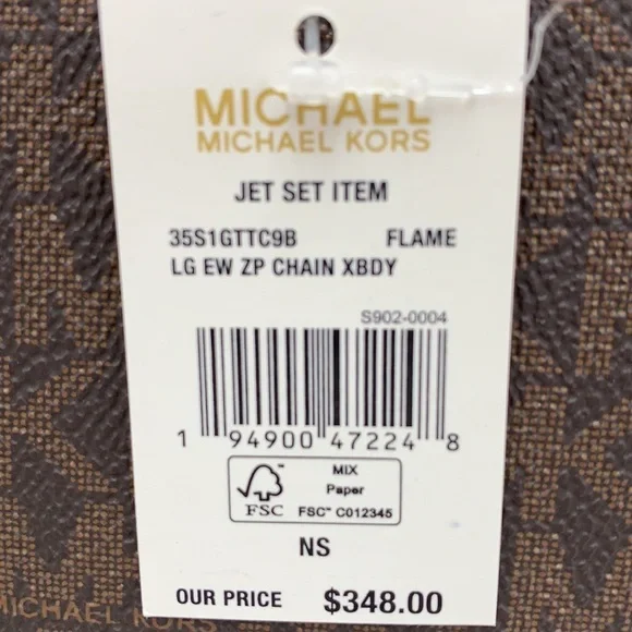 MICHAEL KORS
Jet Set Large Logo Crossbody Bag Flame / Brown Multi Color - Picture 14 of 16